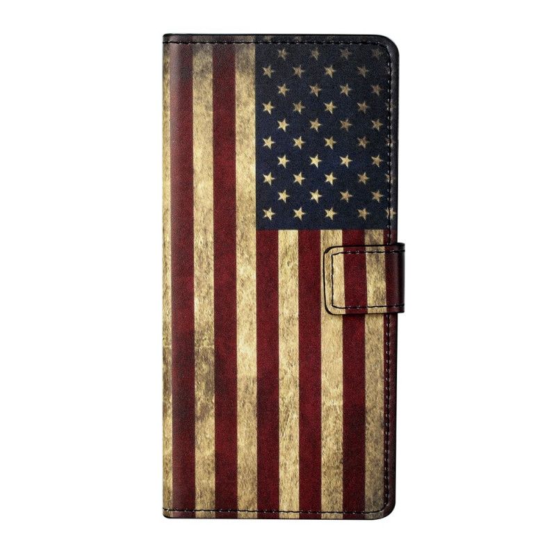 Flip Case Leren Huawei P Smart 2021 Usa Vlag