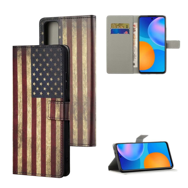 Flip Case Leren Huawei P Smart 2021 Usa Vlag