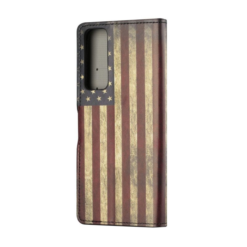 Flip Case Leren Huawei P Smart 2021 Usa Vlag