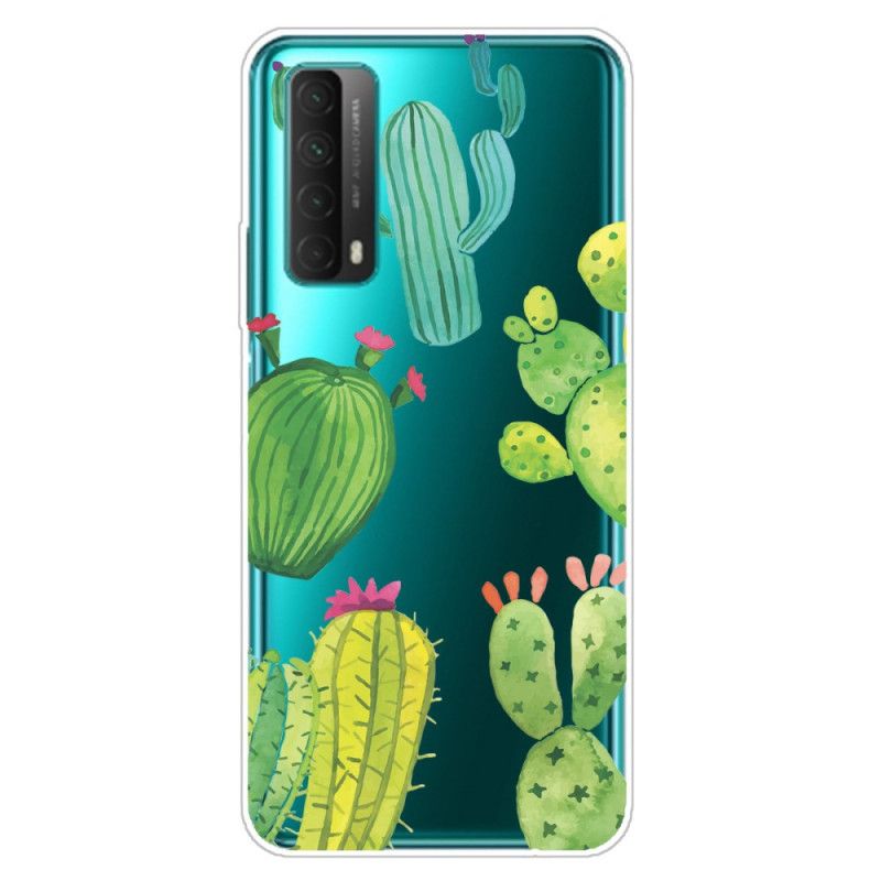 Hoesje Huawei P Smart 2021 Aquarel Cactus