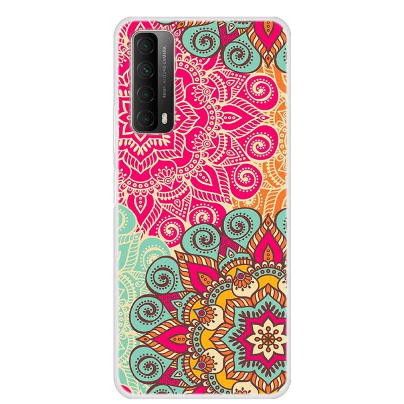 Hoesje Huawei P Smart 2021 Groen Magenta Mandala-Trend