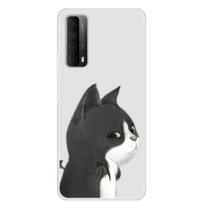 Hoesje Huawei P Smart 2021 Telefoonhoesje Duivel Cat