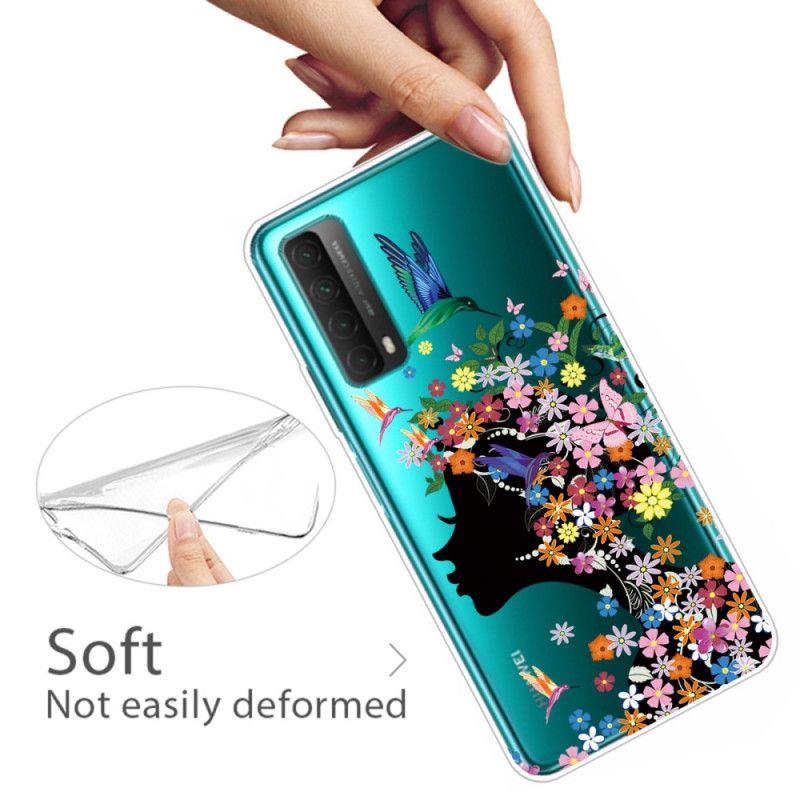 Hoesje Huawei P Smart 2021 Transparant Bloemenmeisje