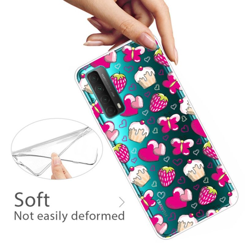 Hoesje Huawei P Smart 2021 Transparante Love Cakes