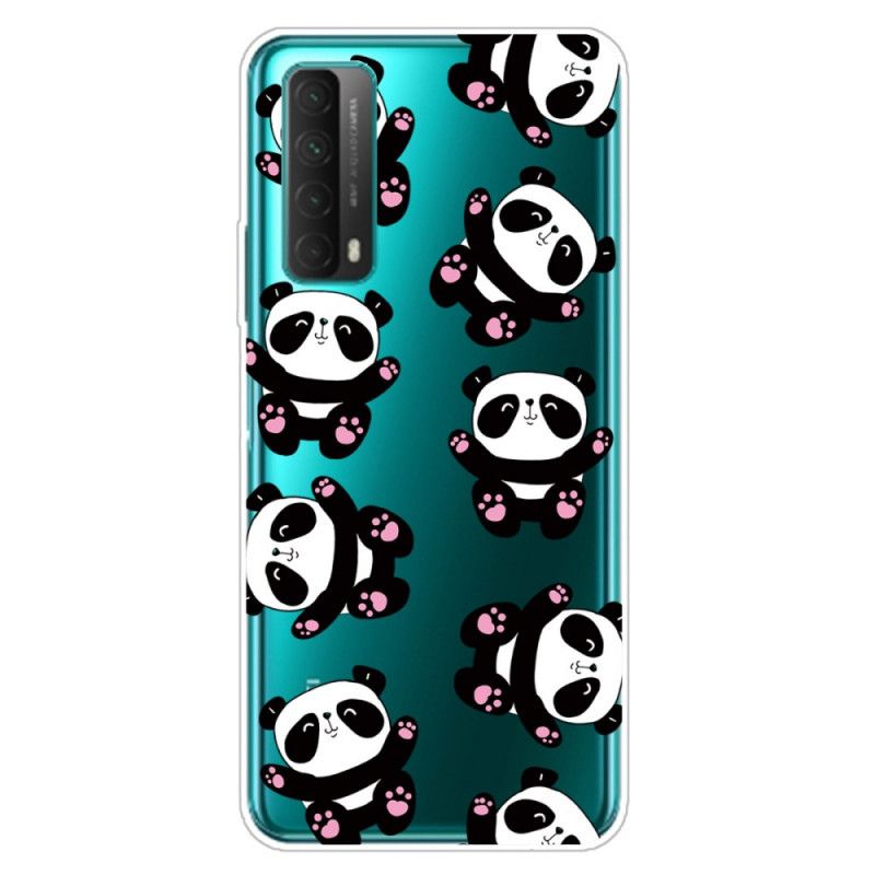 Hoesje Huawei P Smart 2021 Transparante Panda'S Hebben Plezier