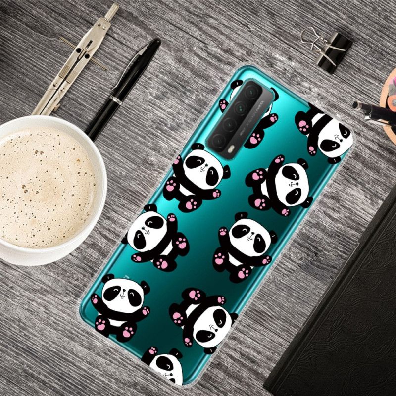 Hoesje Huawei P Smart 2021 Transparante Panda'S Hebben Plezier