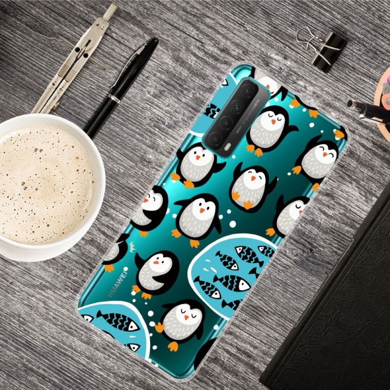 Hoesje voor Huawei P Smart 2021 Pinguïns En Vissen