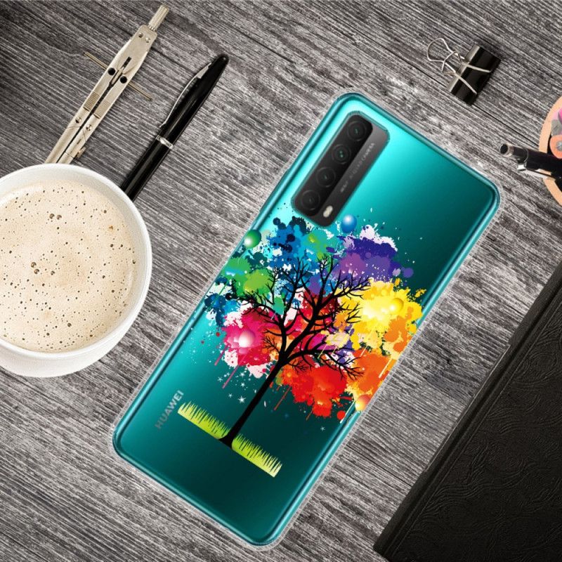 Hoesje voor Huawei P Smart 2021 Transparante Aquarelboom