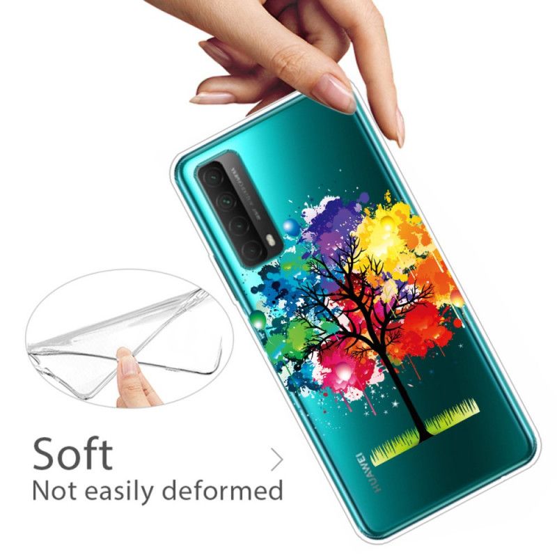 Hoesje voor Huawei P Smart 2021 Transparante Aquarelboom