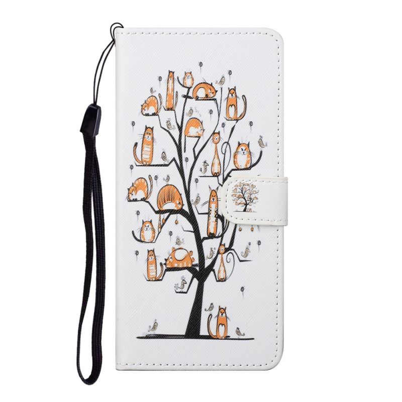 Leren Hoesje Huawei P Smart 2021 Funky String Katten