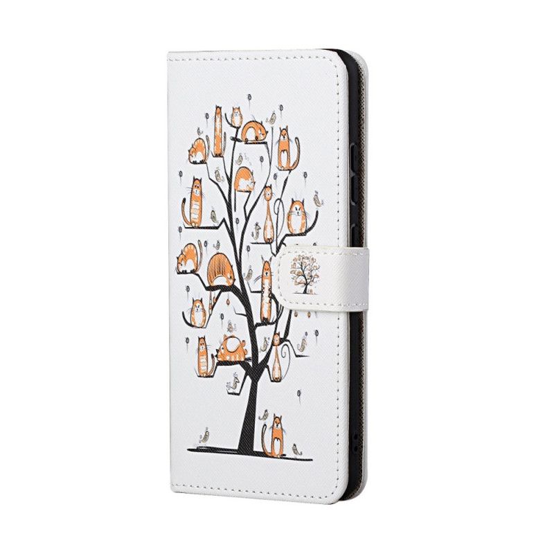 Leren Hoesje Huawei P Smart 2021 Funky String Katten