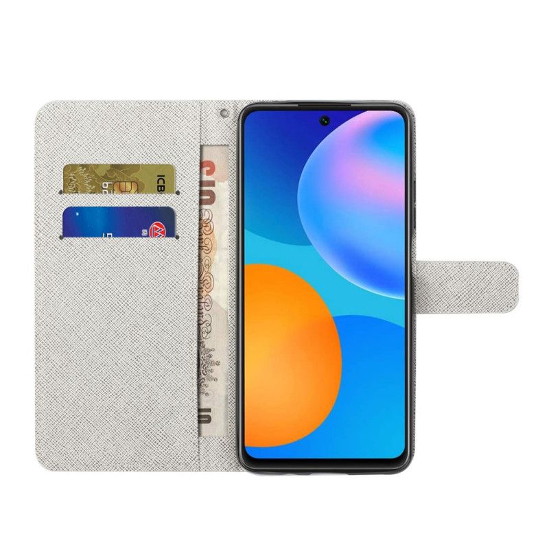 Leren Hoesje Huawei P Smart 2021 Funky String Katten