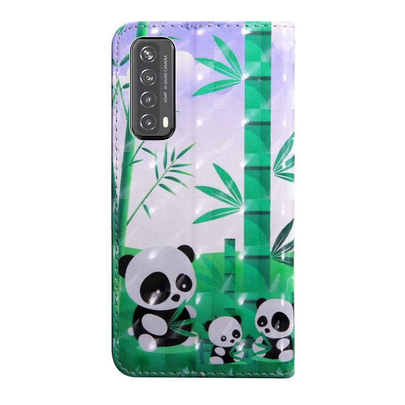 Leren Hoesje Huawei P Smart 2021 Lichtvlek Panda'S