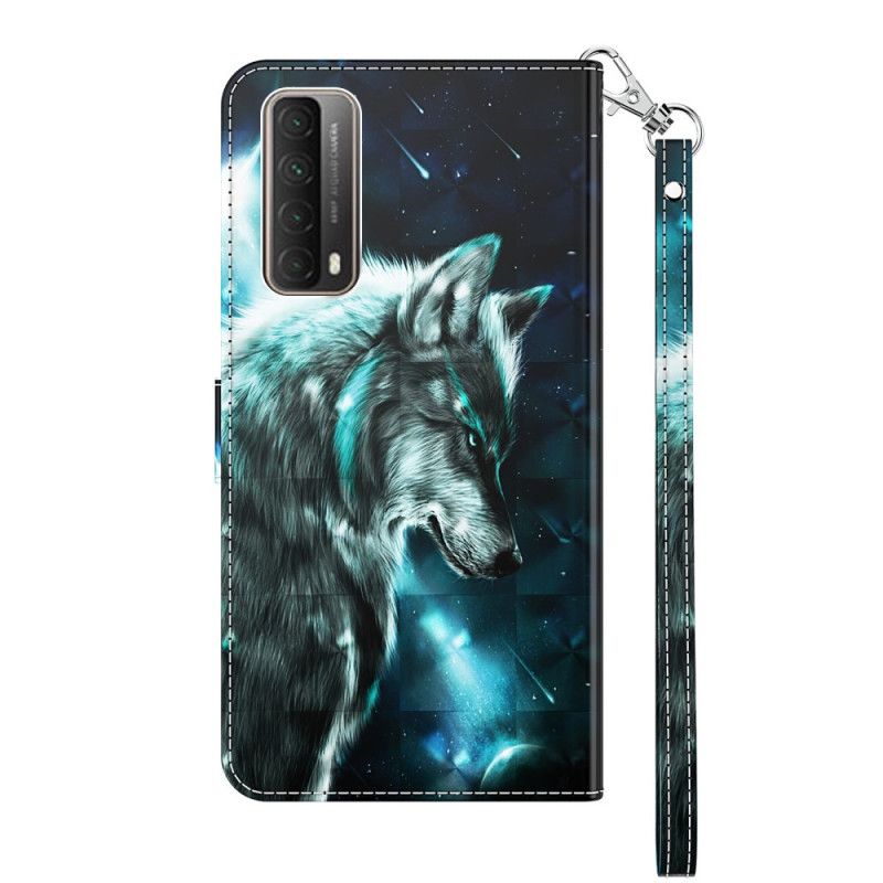 Leren Hoesje Huawei P Smart 2021 Majestueuze Wolf