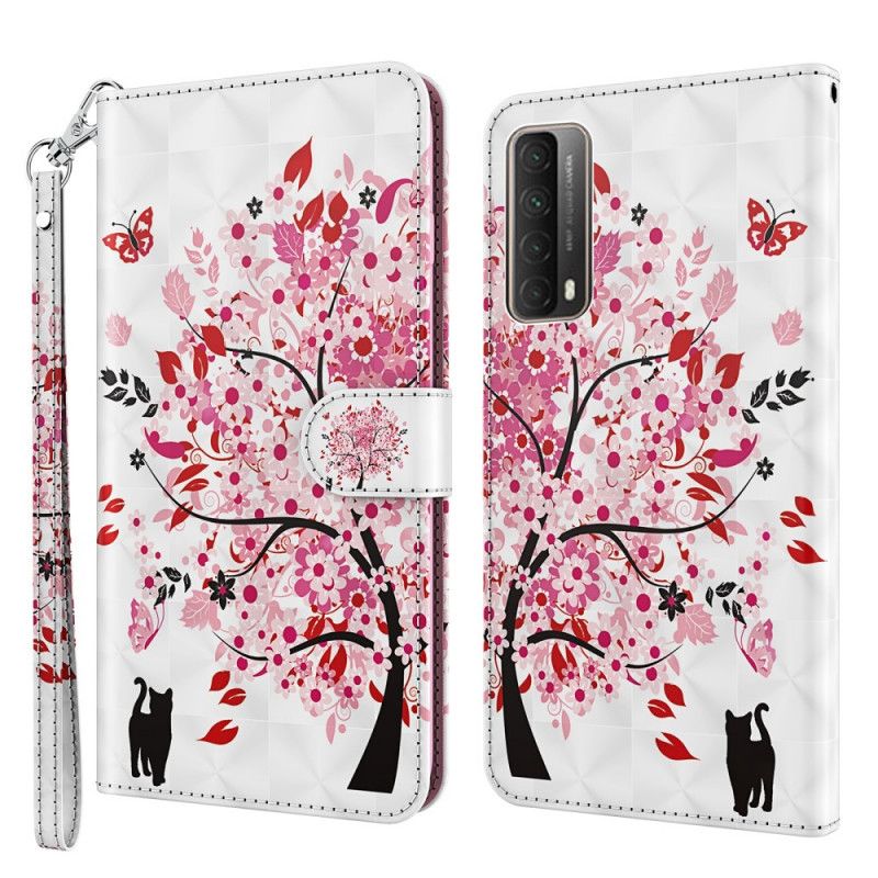 Leren Hoesje Huawei P Smart 2021 Roze Boom