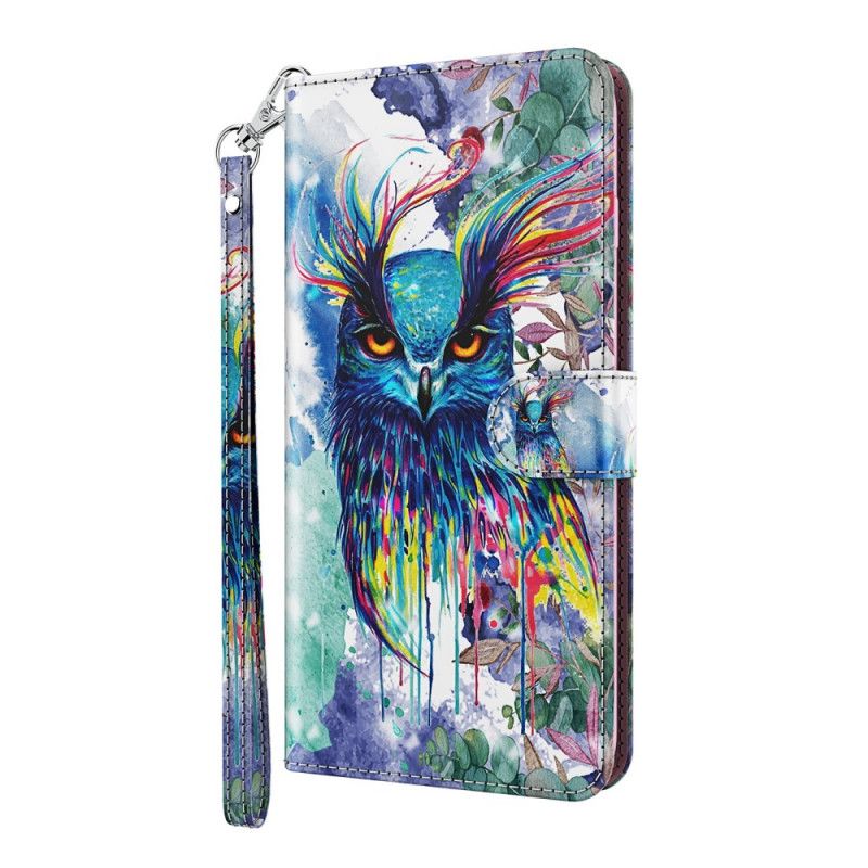 Leren Hoesje voor Huawei P Smart 2021 Aquarel Vogel