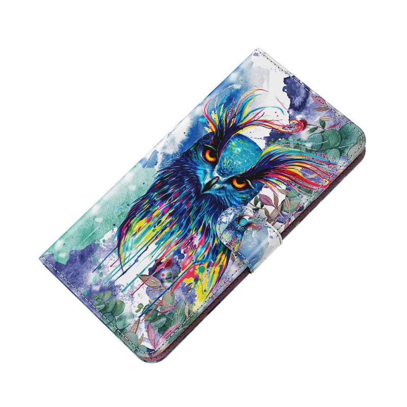 Leren Hoesje voor Huawei P Smart 2021 Aquarel Vogel