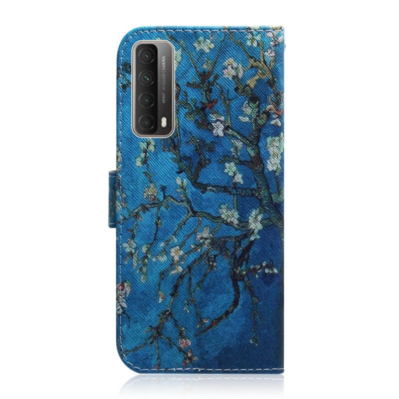 Leren Hoesje voor Huawei P Smart 2021 Bloeiende Takken