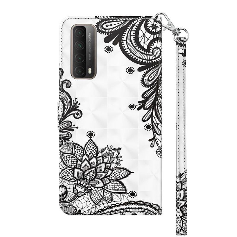 Leren Hoesje voor Huawei P Smart 2021 Chique Kant