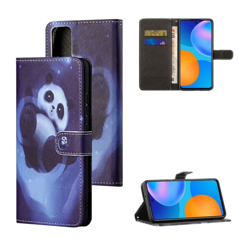 Leren Hoesje voor Huawei P Smart 2021 Pandaruimte Met String