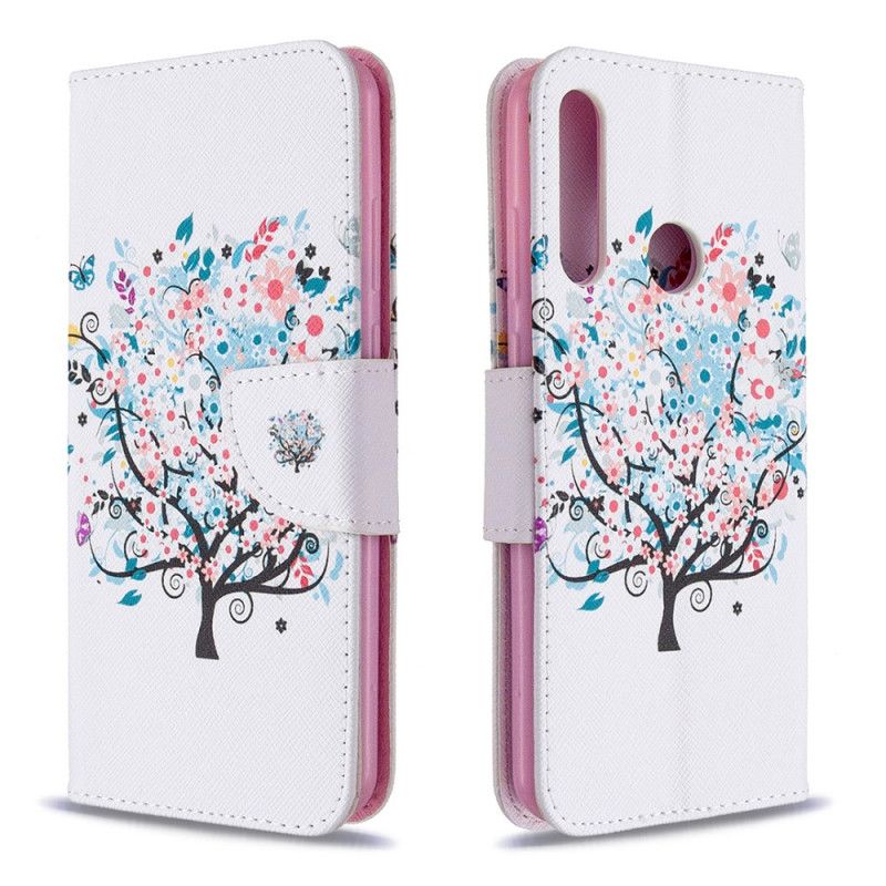 Bescherming Hoesje Huawei Y6p Telefoonhoesje Bloemrijke Boom