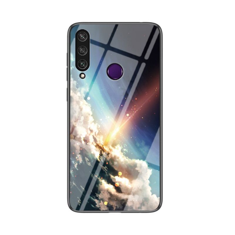 Case Hoesje Huawei Y6p Grijs Zwart Telefoonhoesje Premumkleuren Van Gehard Glas