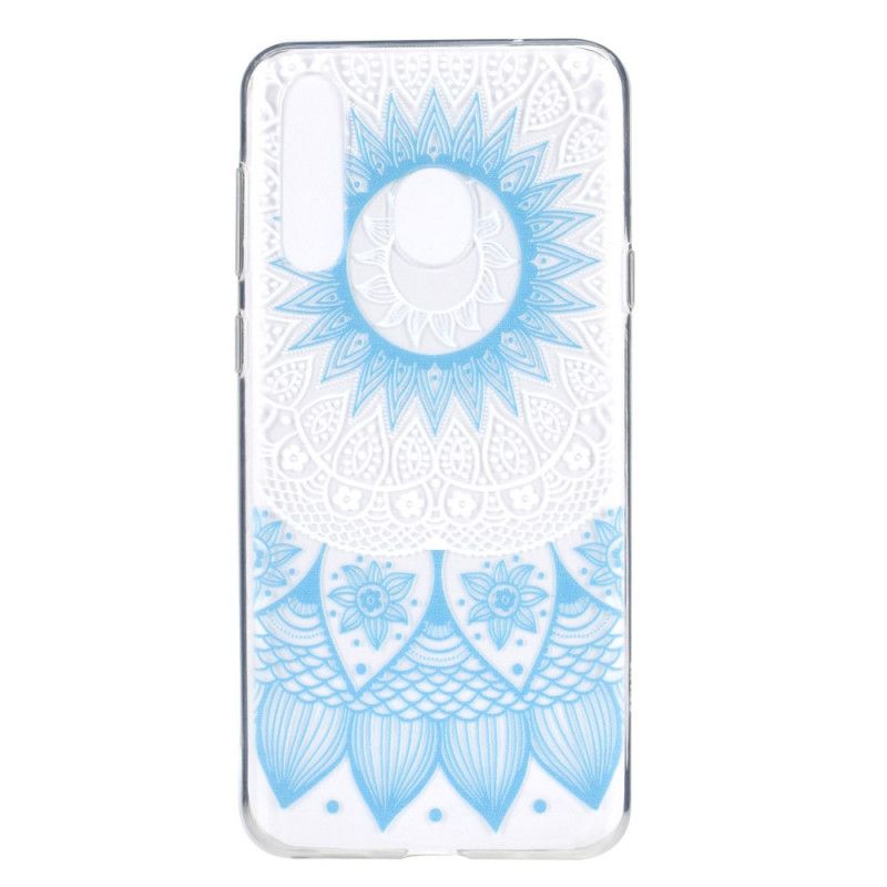 Case Hoesje Huawei Y6p Lichtblauw Roze Telefoonhoesje Transparante Kleurrijke Mandala