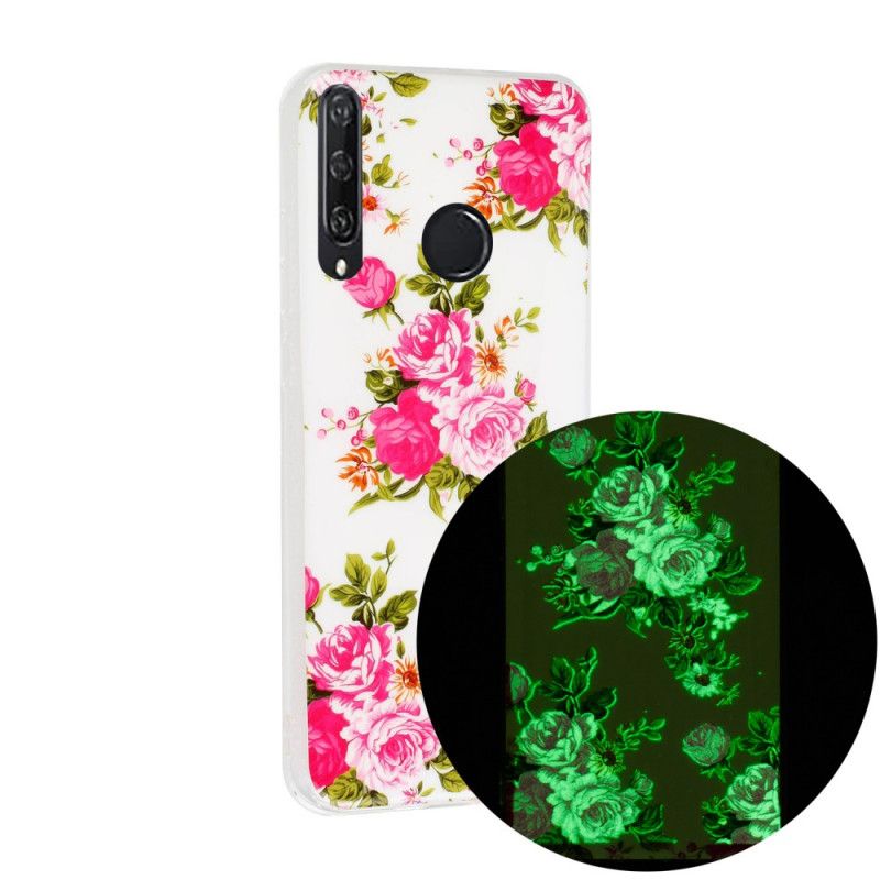 Case Hoesje Huawei Y6p Telefoonhoesje Fluorescerende Vrijheidsbloemen