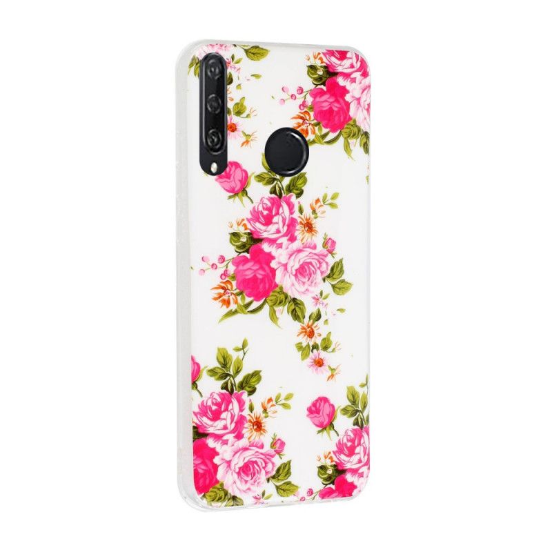 Case Hoesje Huawei Y6p Telefoonhoesje Fluorescerende Vrijheidsbloemen