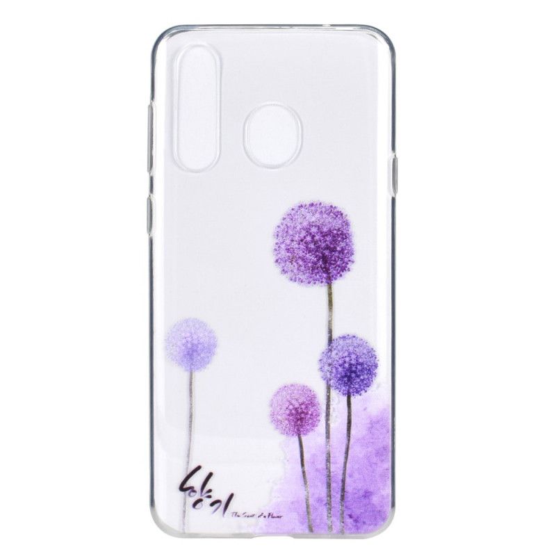 Case Hoesje Huawei Y6p Telefoonhoesje Transparant Gekleurde Paardenbloemen