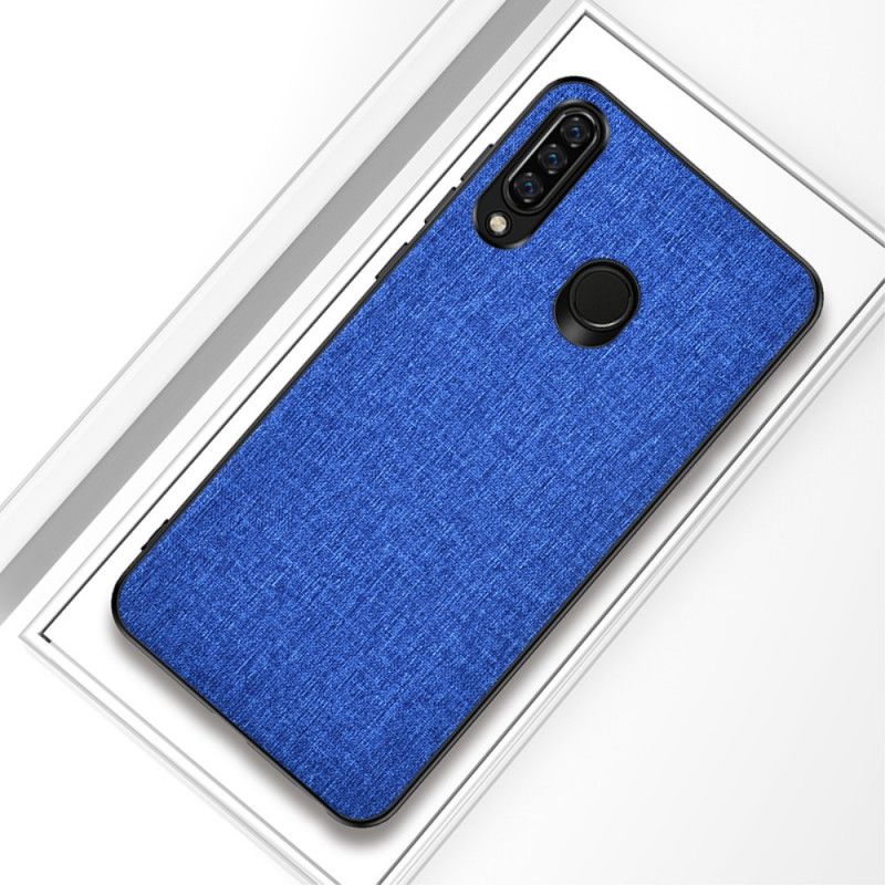Cover Hoesje Huawei Y6p Rood Grijs Telefoonhoesje Stof Textuur