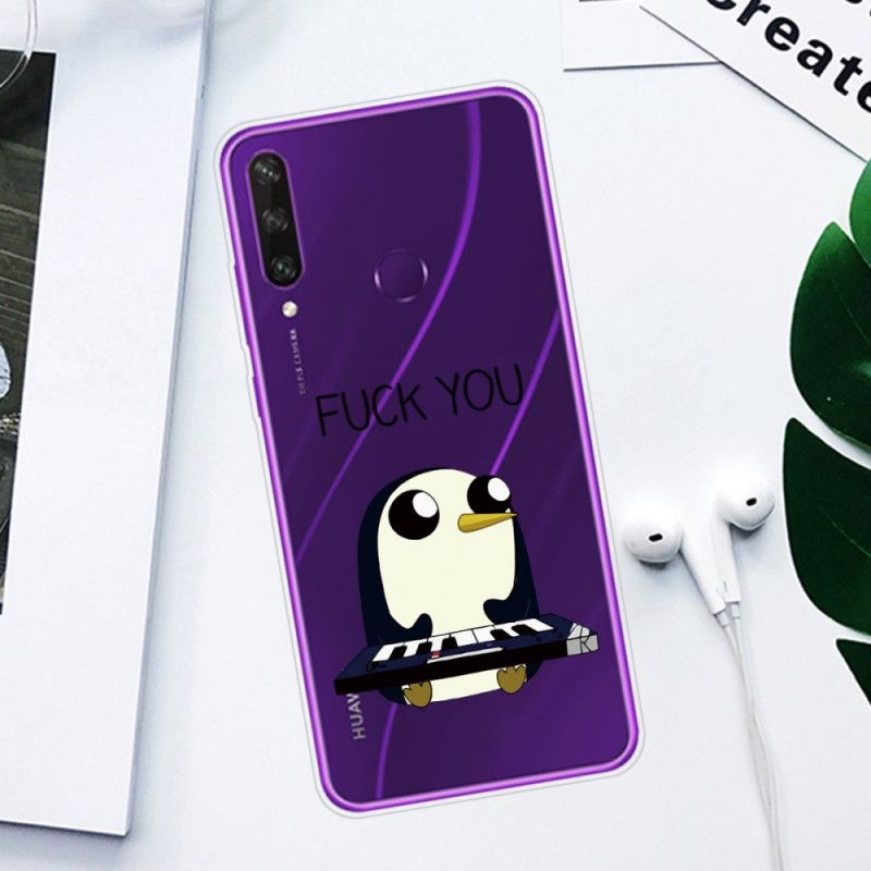 Cover Hoesje Huawei Y6p Telefoonhoesje Pinguin Fuck You