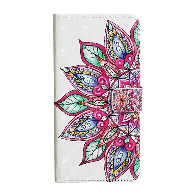 Flip Case Leren Huawei Y6p Getekende Mandala