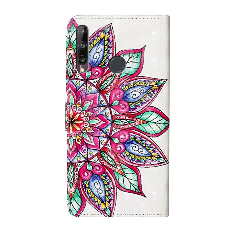 Flip Case Leren Huawei Y6p Getekende Mandala