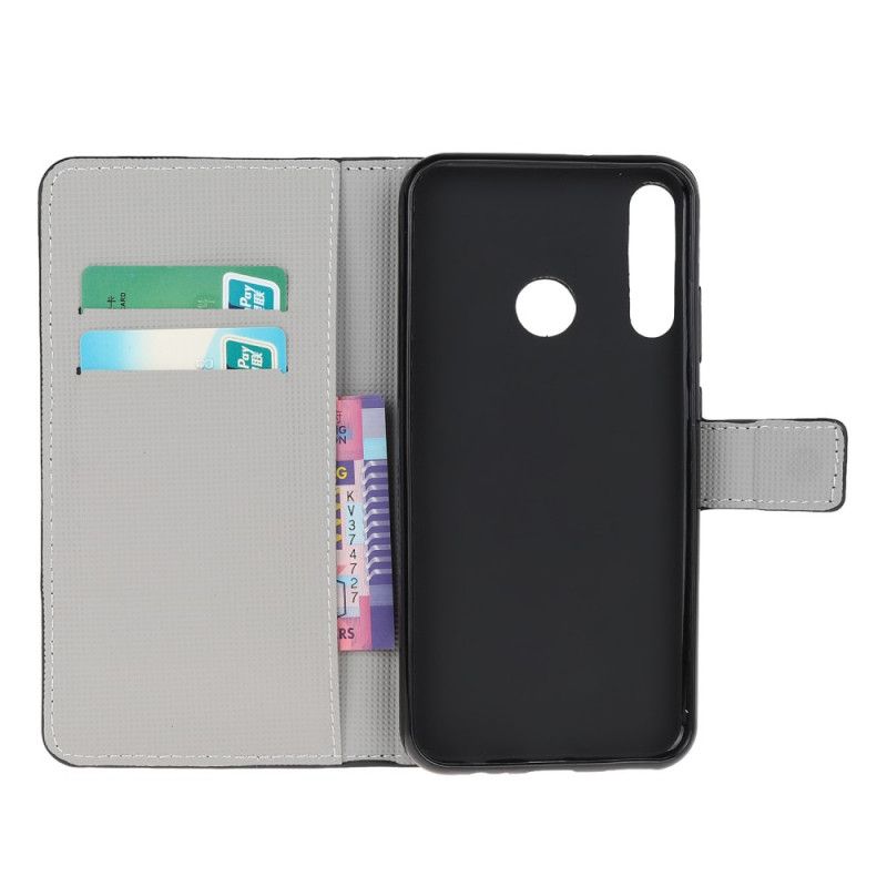 Flip Case Leren Huawei Y6p Paar Uilen