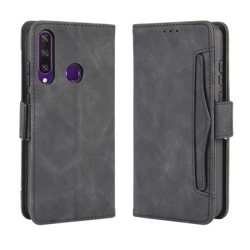 Flip Case Leren Huawei Y6p Rood Zwart Eersteklas Multikaart