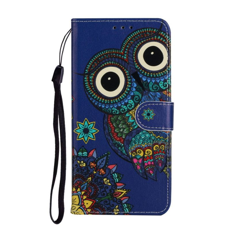 Flip Case Leren Huawei Y6p Uil In Mandala