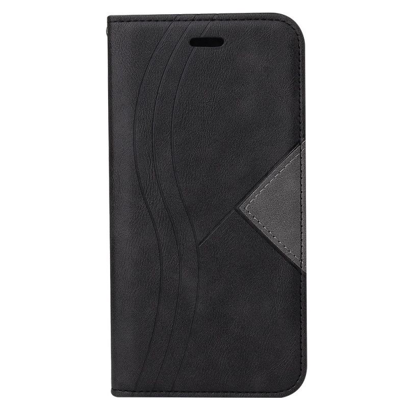 Folio-hoesje Huawei Y6p Grijs Zwart Golfleder Stijl