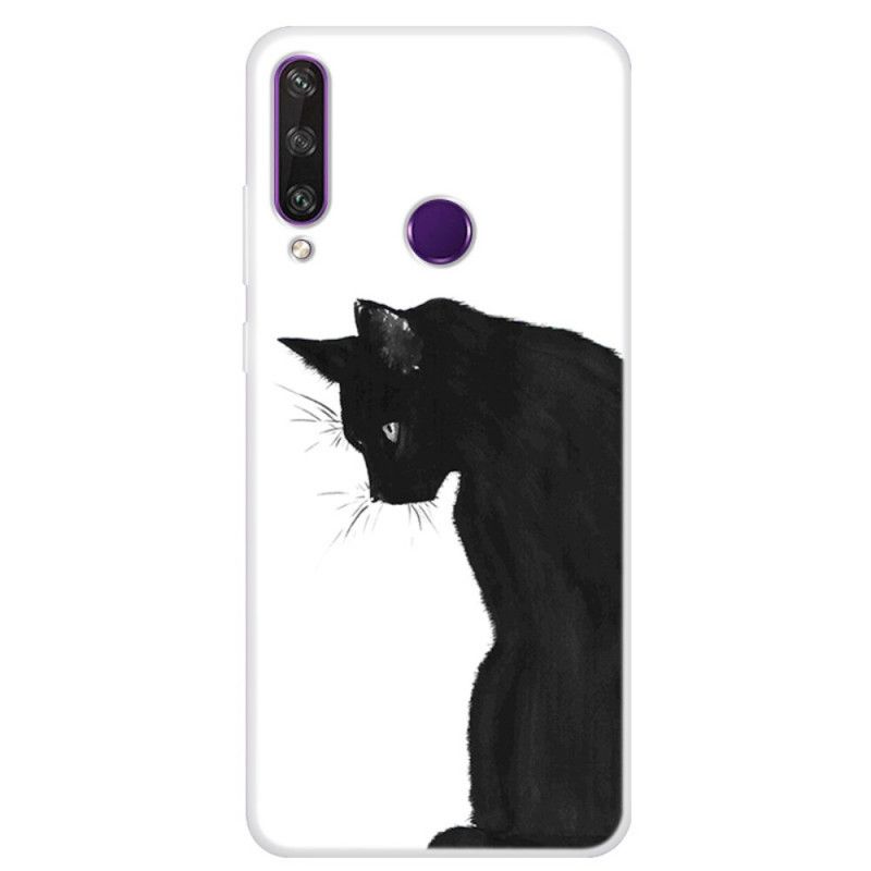 Hoesje Huawei Y6p Peinzende Zwarte Kat