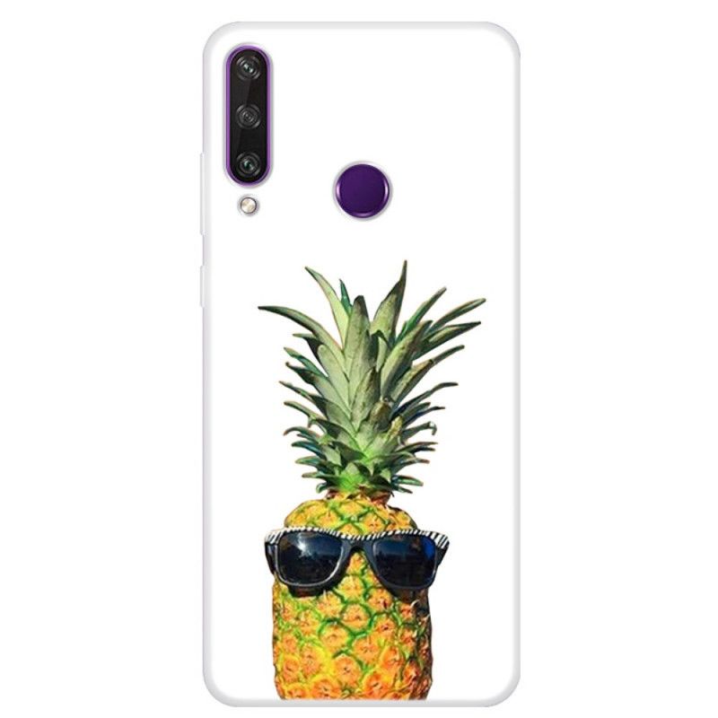 Hoesje Huawei Y6p Transparante Ananas Met Glazen