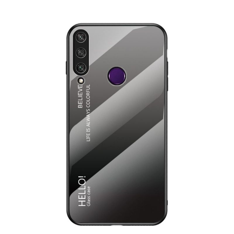 Hoesje Huawei Y6p Wit Zwart Hallo Gehard Glas