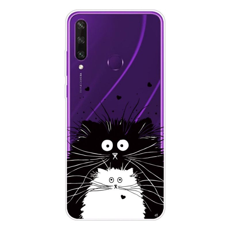 Hoesje Huawei Y6p Wit Zwart Let Op De Katten