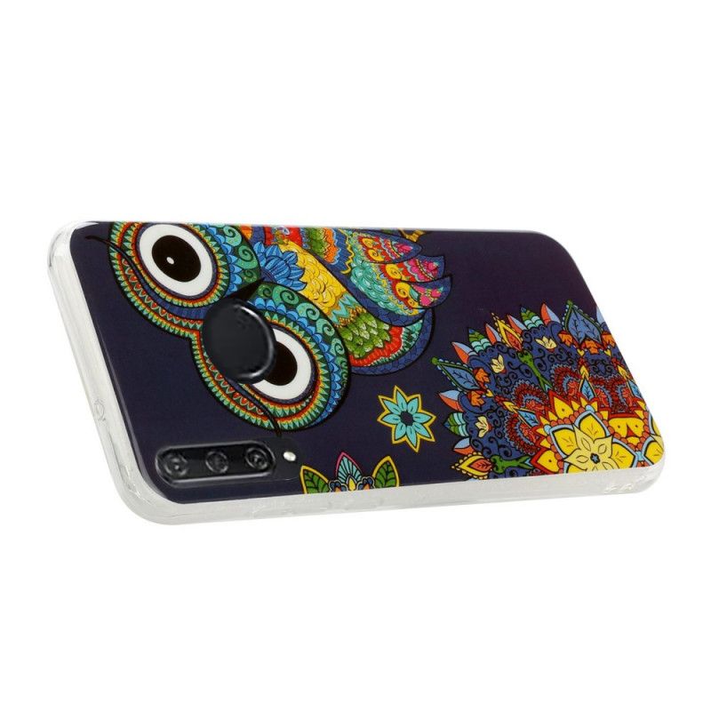 Hoesje voor Huawei Y6p Fluorescerende Mandala-Uil