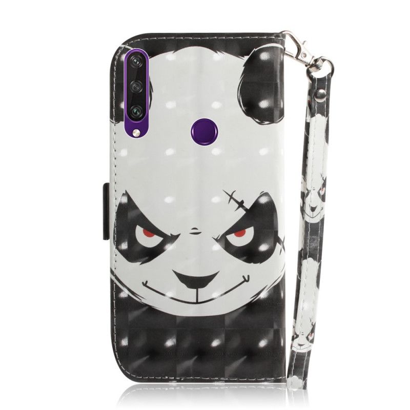 Leren Hoesje Huawei Y6p Boze Panda Met String