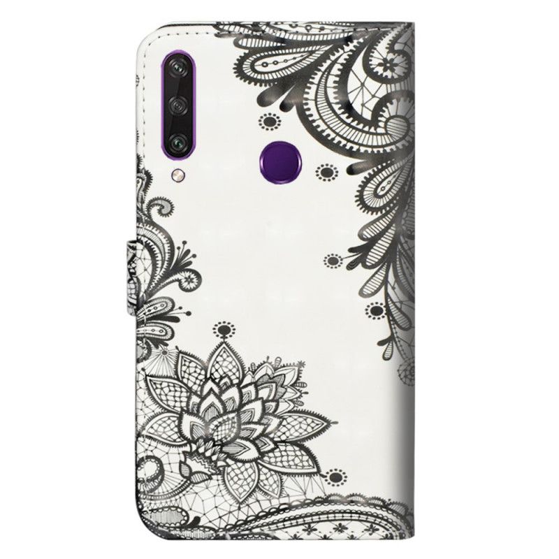 Leren Hoesje Huawei Y6p Chique Kant