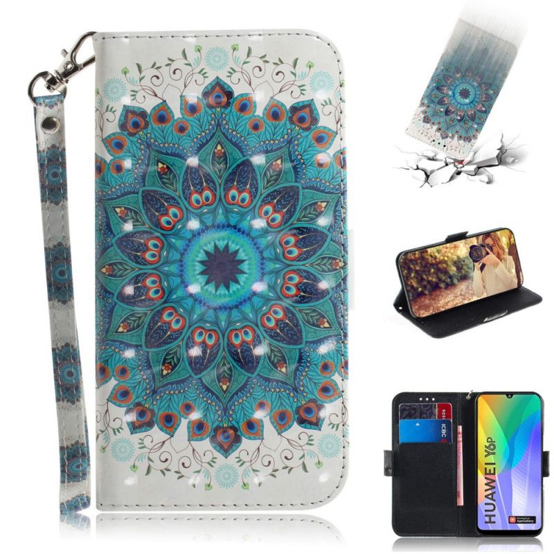 Leren Hoesje Huawei Y6p Meesterlijke Mandala Met String