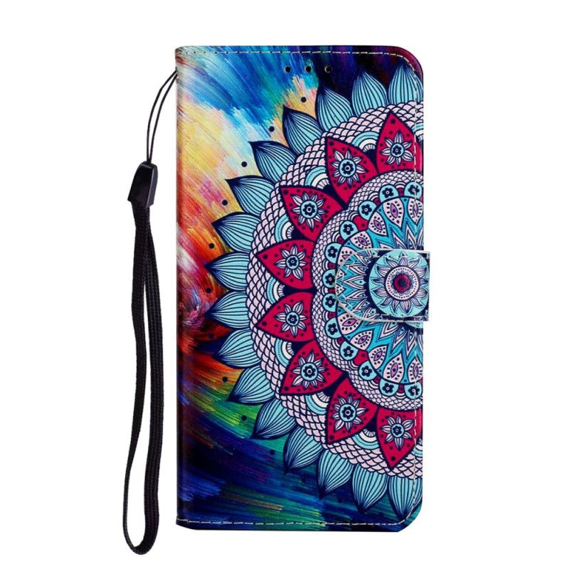 Leren Hoesje Huawei Y6p Ultra Kleurrijke Mandala