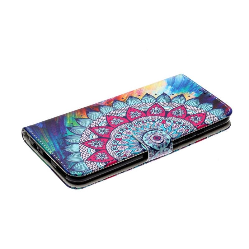 Leren Hoesje Huawei Y6p Ultra Kleurrijke Mandala