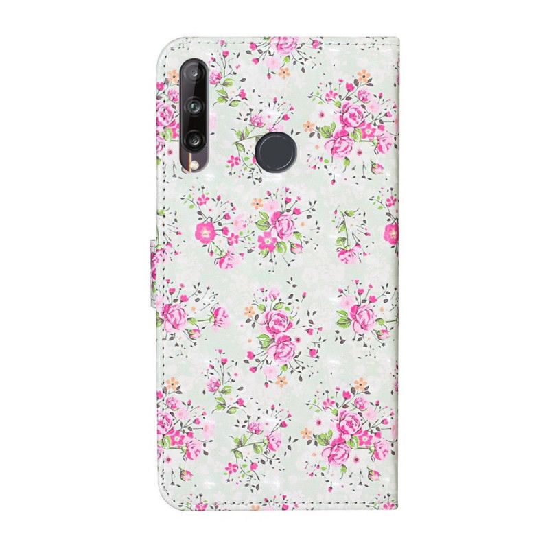 Leren Hoesje Huawei Y6p Vrijheidsbloemen