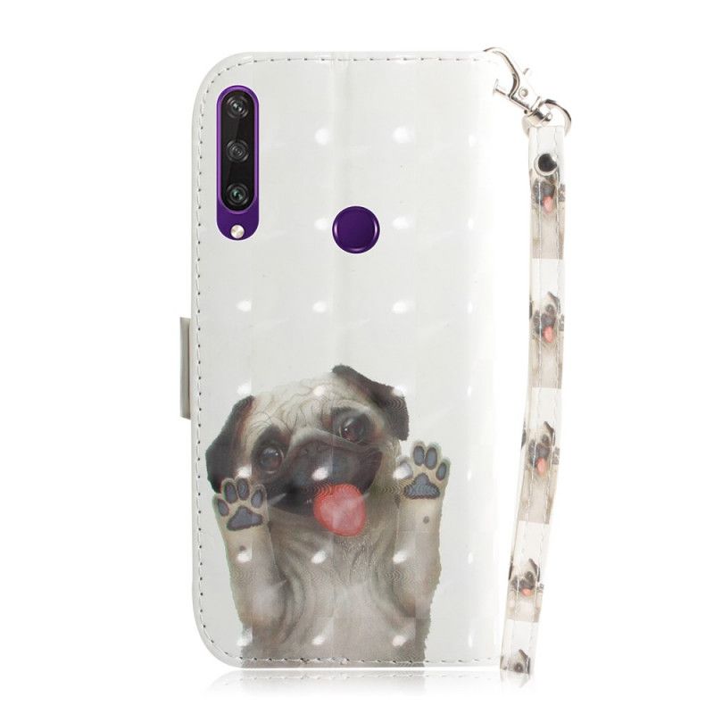 Leren Hoesje voor Huawei Y6p Hou Van Mijn Hond Met String